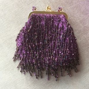 Nicole Miller purple evening bag